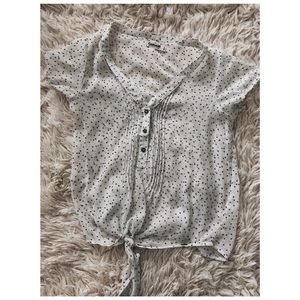 White Polka Dot Blouse